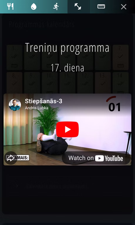 TRENIŅI — treniņu sadaļas attēls